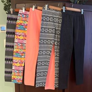 Bundle of five leggings size 10/12